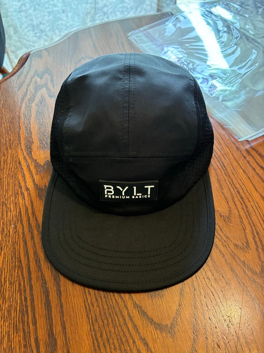 BYLT Premium Basics Performance 5-Panel Hat Black Men's